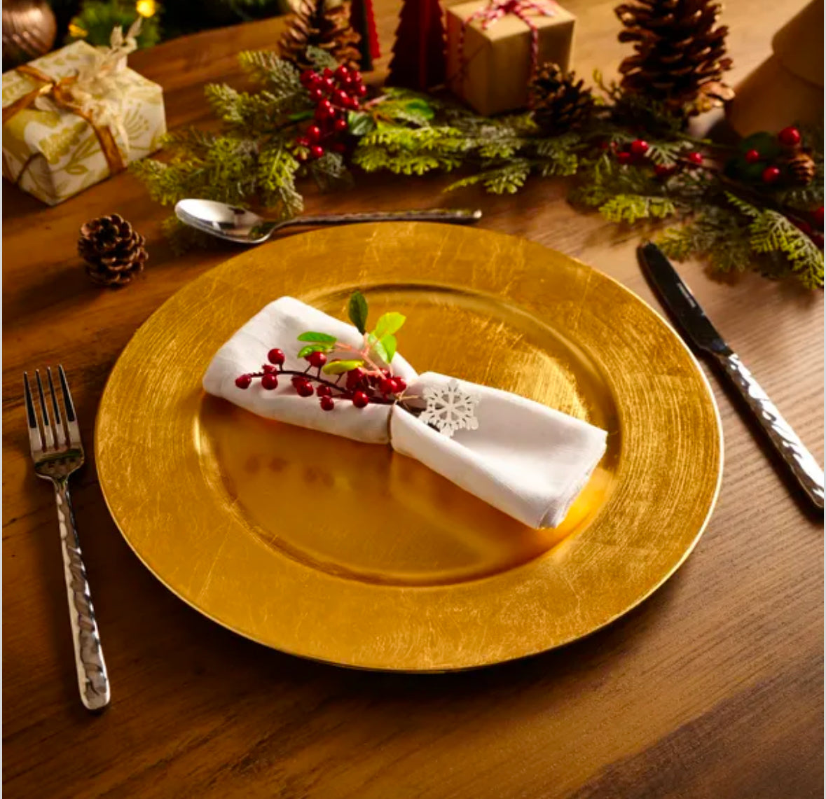 Gold Charger Plate | 13 inch | 33cm |