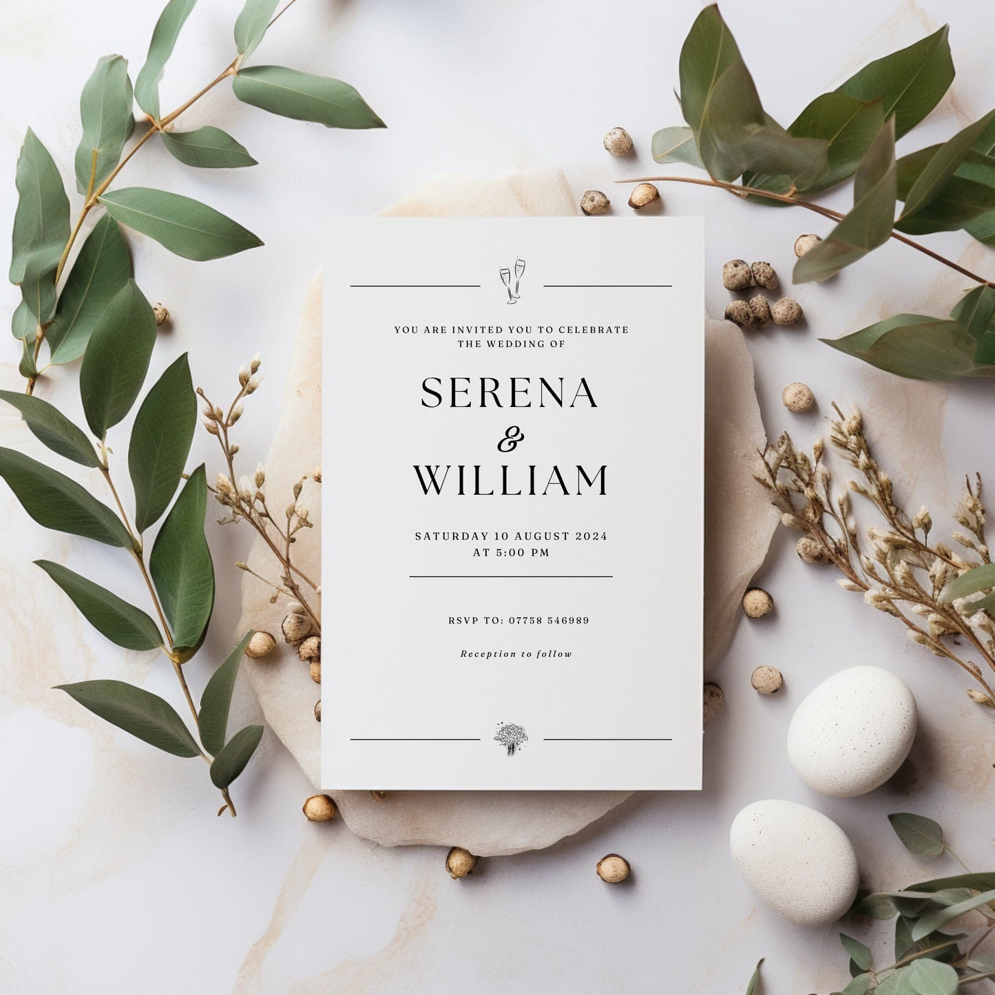 Classic Wedding Invitation | Size A5
