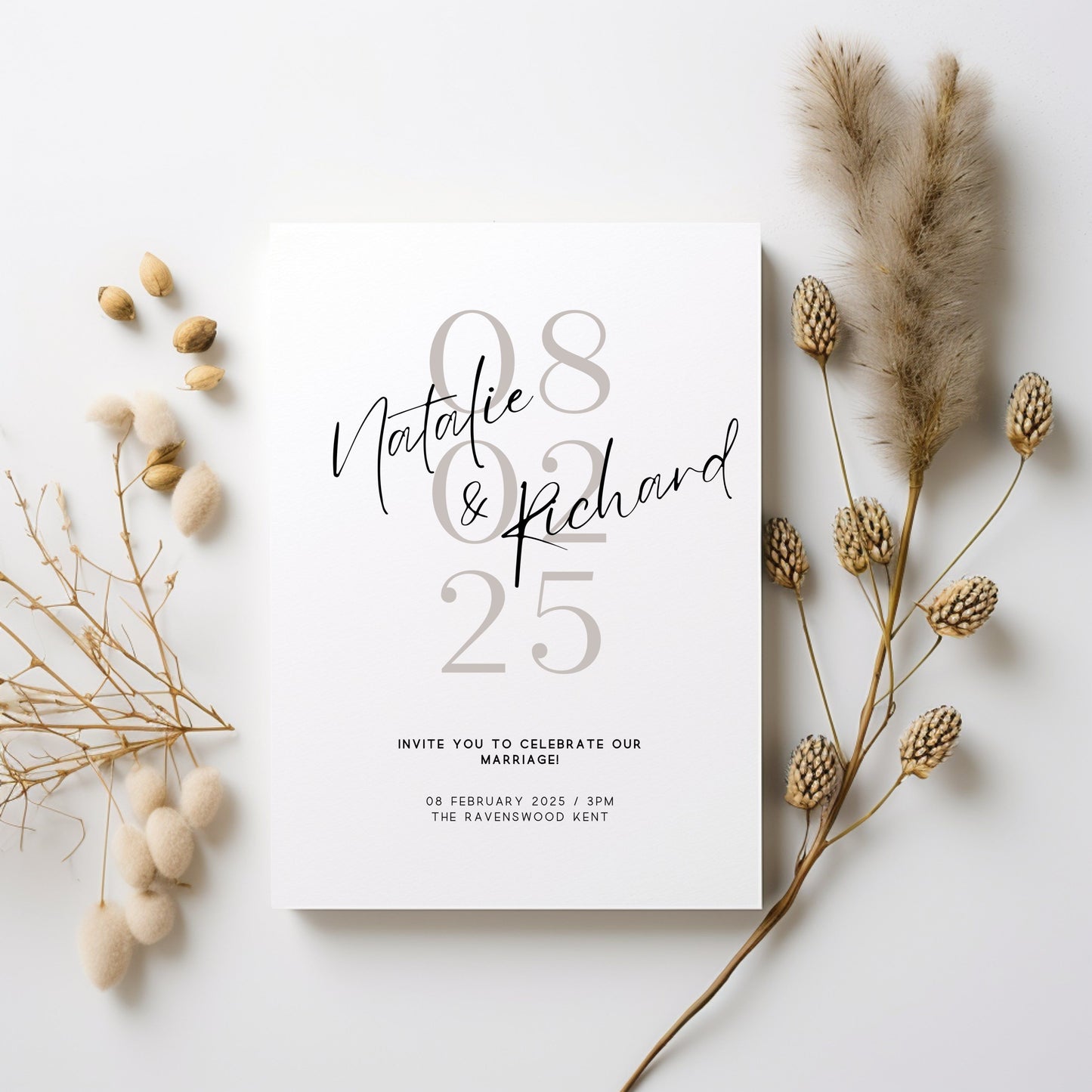 Simplistic Wedding Invitation | Size A5