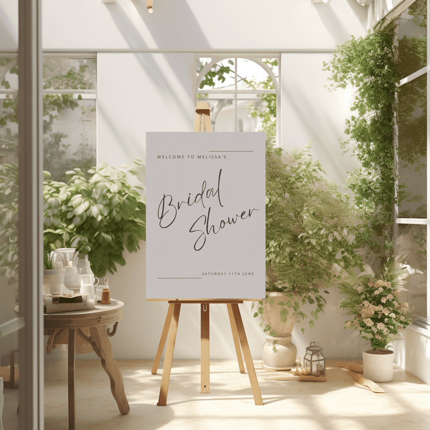 Simple Bridal Shower Welcome Sign