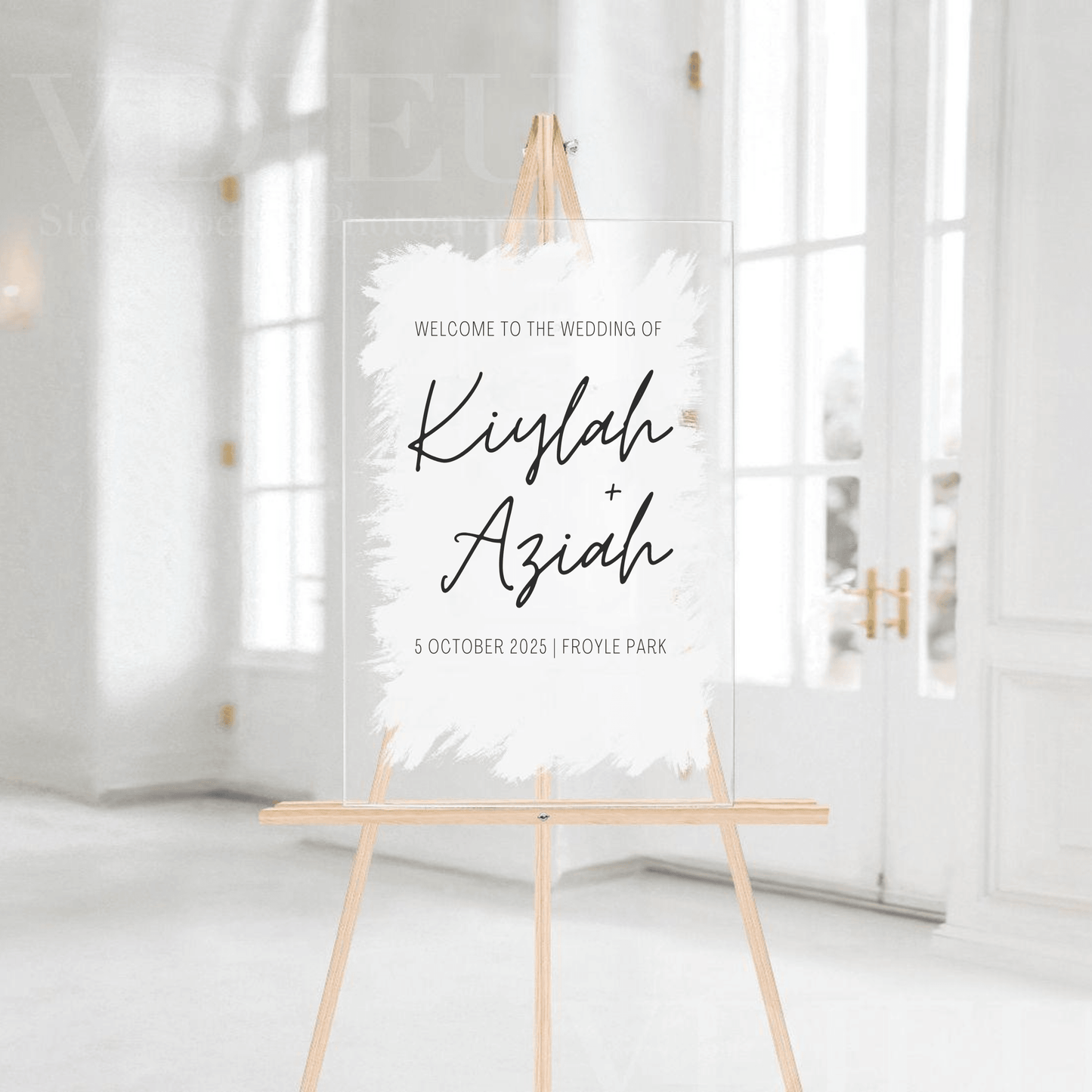 Acrylic Wedding Welcome Sign | Painted