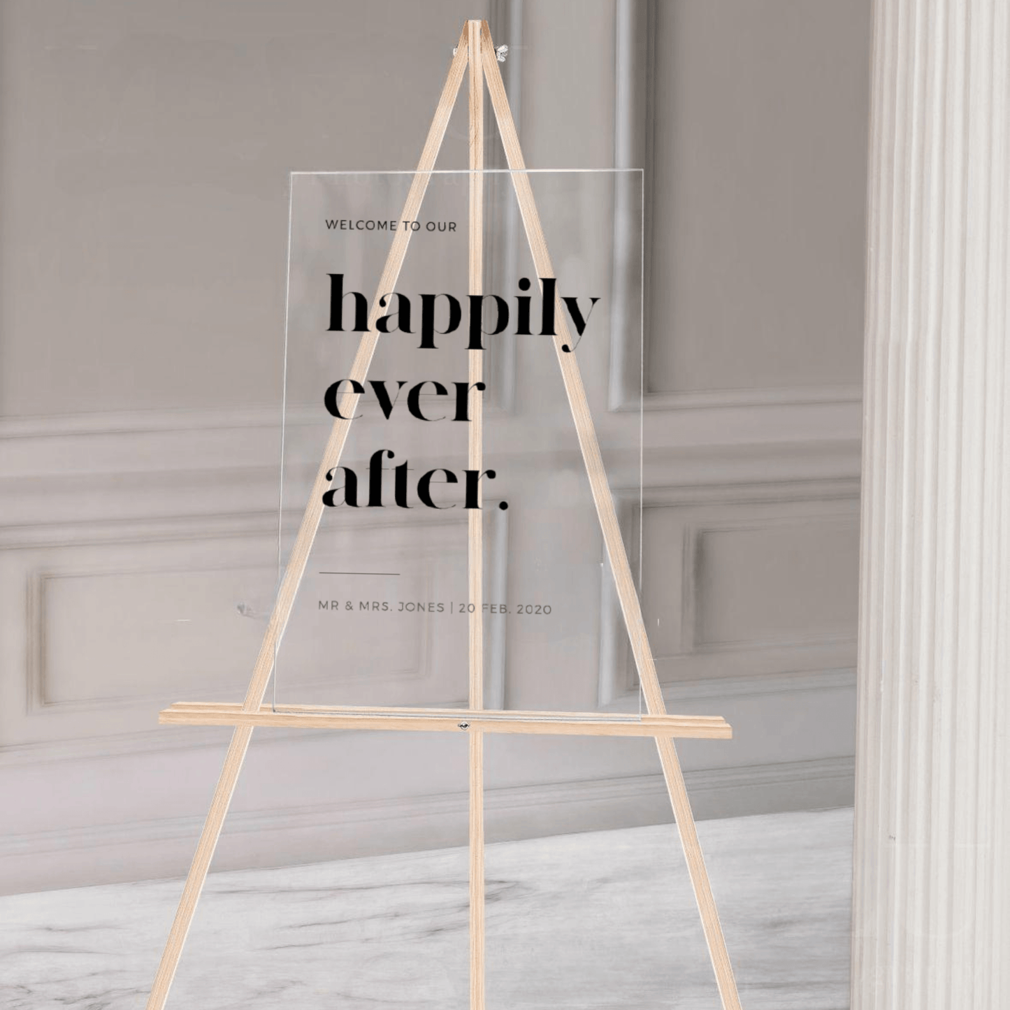 Landscape Acrylic Wedding Welcome Sign