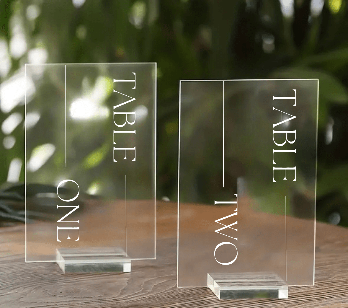 Acrylic Table Number With Stand