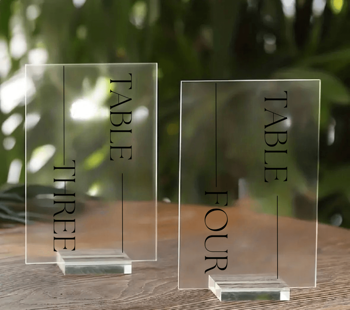 Acrylic Table Number With Stand