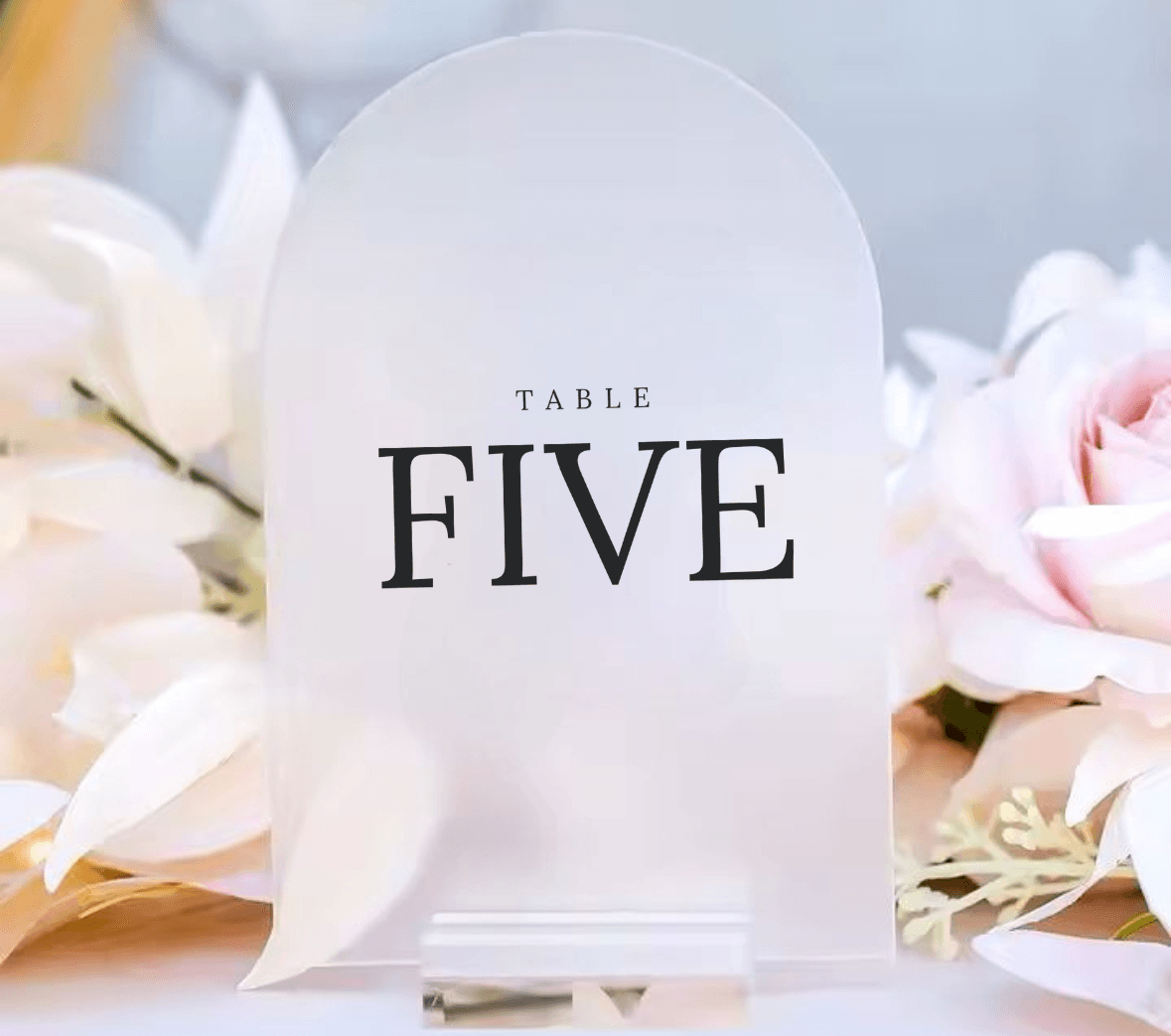 Arch Acrylic Table Number With Stand