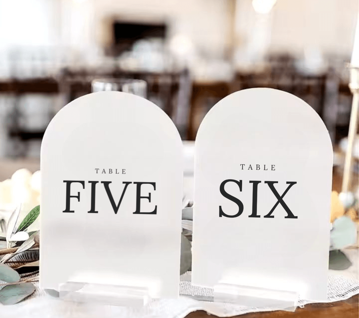 Arch Acrylic Table Number With Stand